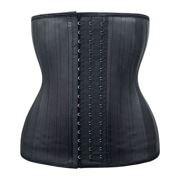 

25 steel bones waist trainer latex slim body shaper cincher corset slimming belt modeling strap shaper underwear slimming corset 201222, Black;white