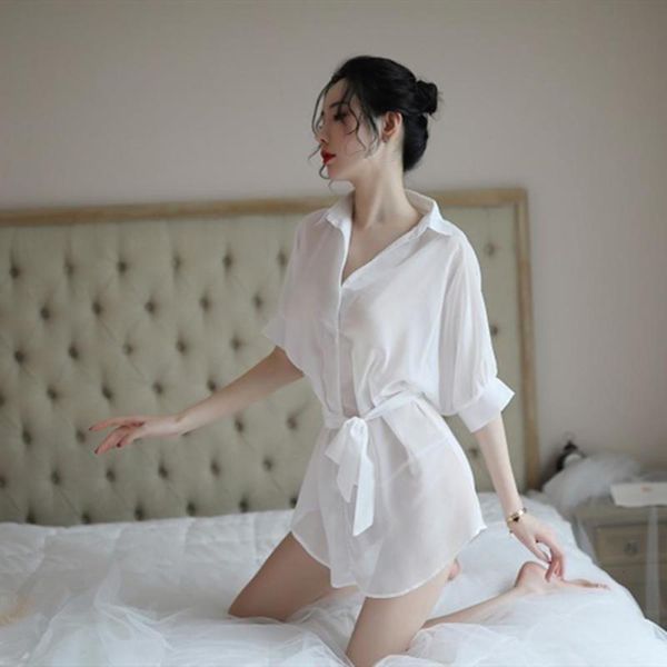 

cloth passion suit super big size transparent temptation pajamas sao abnormal couple flirting, Black;white