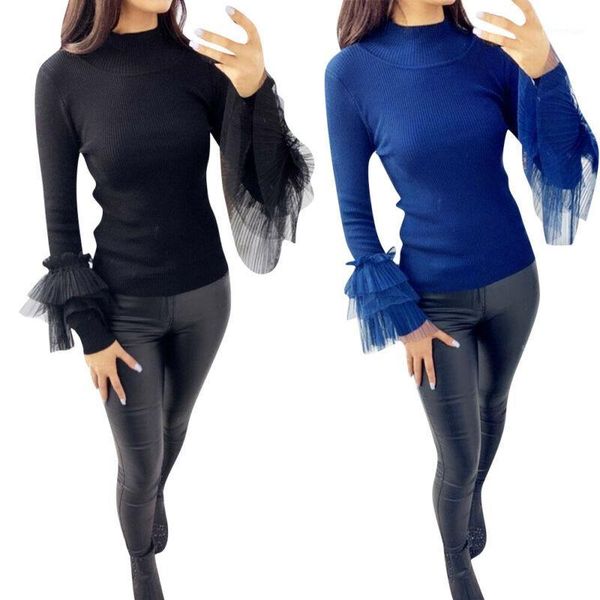 

women's sweaters goocheer women's autumn sweater crew neck long sleeve casual slim pullover jumper blouse1, White;black