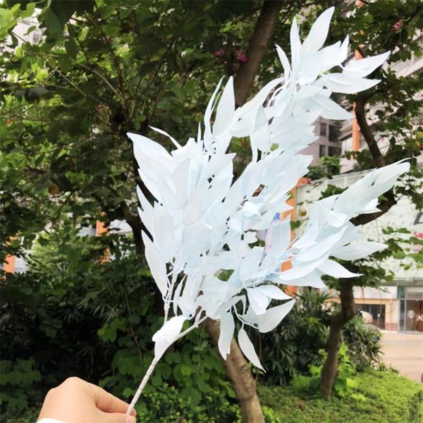 

20pcs fake long stem willow (3 stems/bunch) 27.56"length simulation greenery for wedding home decorative artificial plants