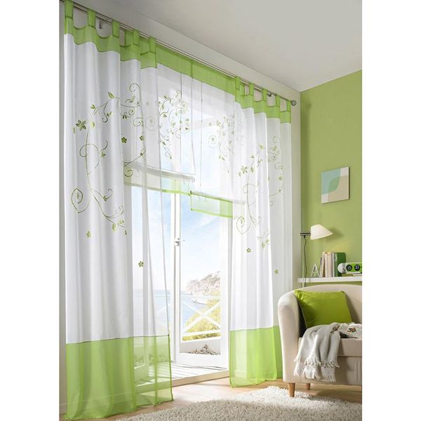 

embroidered curtains for living room bedroom tulle for kitchen windows tube curtain children fabrics textiles home read made