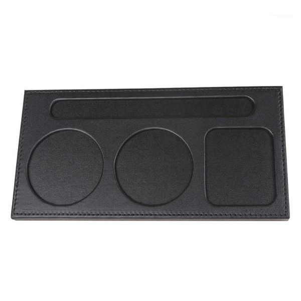 

kitchen storage & organization three hole holder waterproof conference room pen rectangle cup non slip organizer pu leather office deskt
