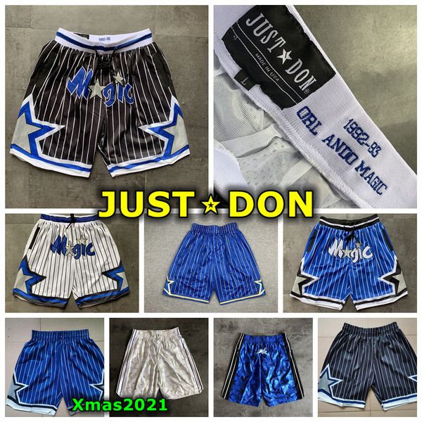 

vintage mens orlandos 1992-93 just don pocket shorts black white blue authentic stitched retro classic mesh mitchell ness basketball shorts