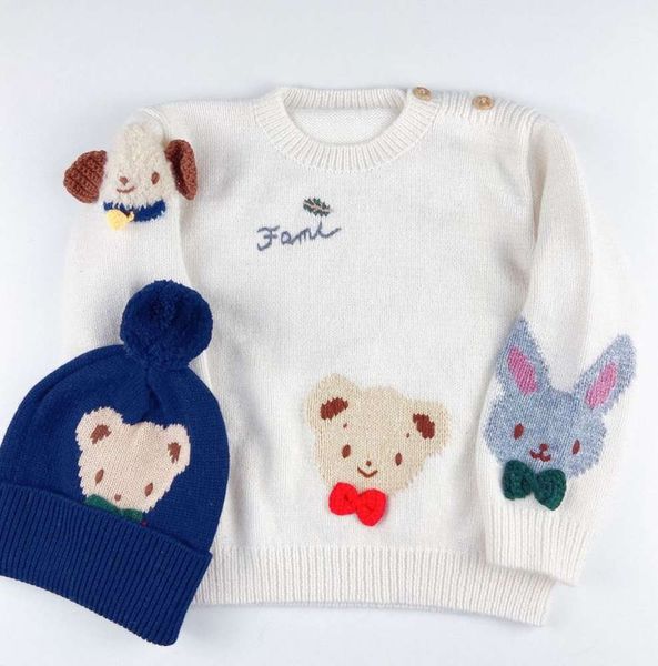 

in one dy small seri week three head animal boys and girls sweater 71xr, Blue