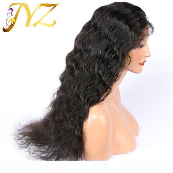 

jyz lace front human hair wigs 130 density filipino human hair loose deep wave wigs pre plucked hairline remy natural color, Black;brown
