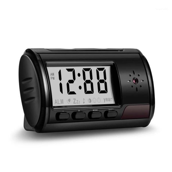 

table clock mini camera hd 720*480 multi function camcorder alarm sound recording videotape remote monitor micro camera1