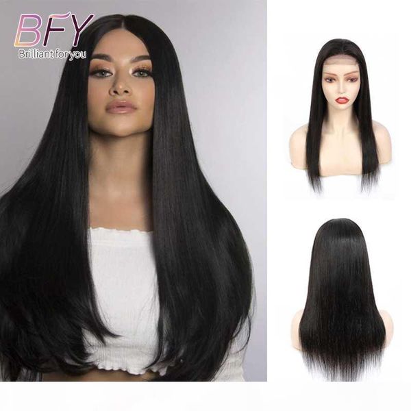 

bfy 26 inch closure wig human hair lace frontal wigs swiss lace front wig pre plucked bleached knots wigs remy 4x4 frontal, Black;brown