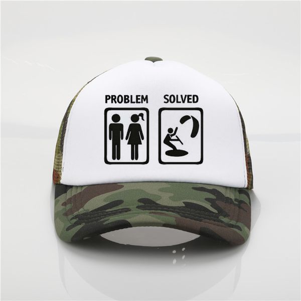 

problem solved baseball cap men and women summer hats trend cap, Blue;gray