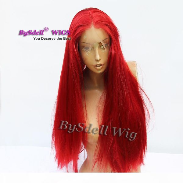

long silky straight burgundy color hair wig synthetic full lace wigs soft smooth transparent hd swiss lace wigs, Black