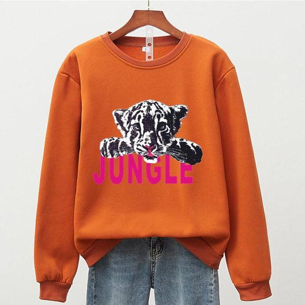 

winter casual leopard s-3xl fashion women vintage casual punk hip hop hooded sweatshirt hoodie sudaderas, Black