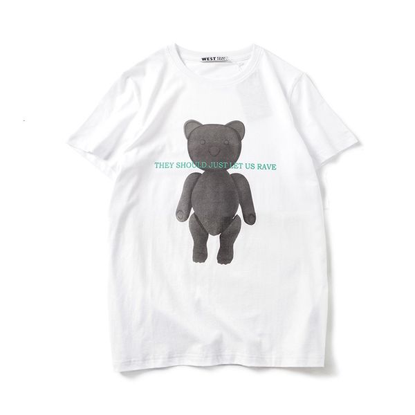 

news 2021 new high 19ss dear man bee doll hip shirt skateboard cotton street t-shirts kenye # bb10 d8n8, White;black