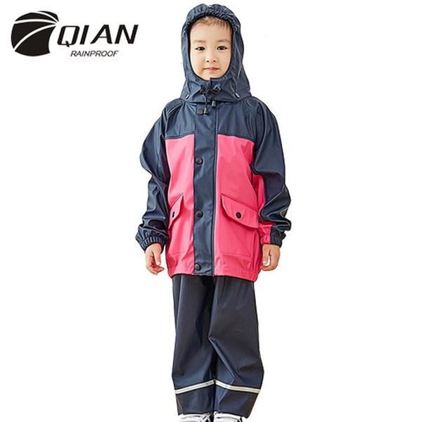 

3 10 years old waterproof kids boys girls jumpsuit raincoat hooded rain coat hooded children raincoat suit wmtwzr