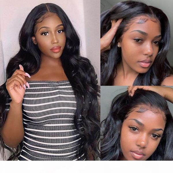 

rebecca hair brazilian loose wave lace front human hair wigs pre-plucked lace frontal 4x4 closure loose wave wig with baby, Black;brown