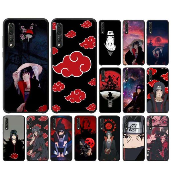 

itachi uchiha naruto animated mobile phone cover huawei p20 p30 p40 lite pro p smart 2019