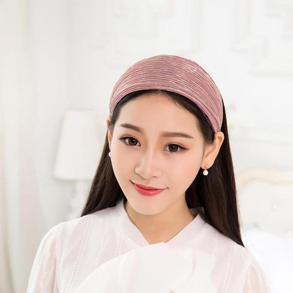 

women wide hair hoop girl broadside cloth fashion headband elegant hairbands solid color headdress temperament hair accessories q bbyyfm