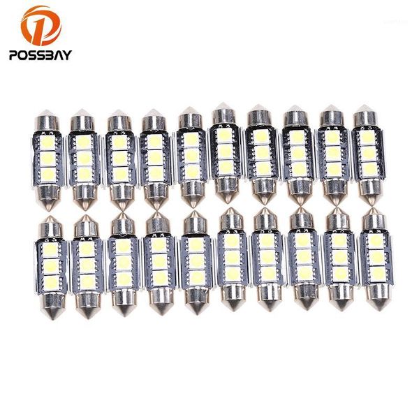 

possbay car light 5/10/20 pcs super bright dc 12v led daytime running lights white car auto interior reading lamp bulb lights1