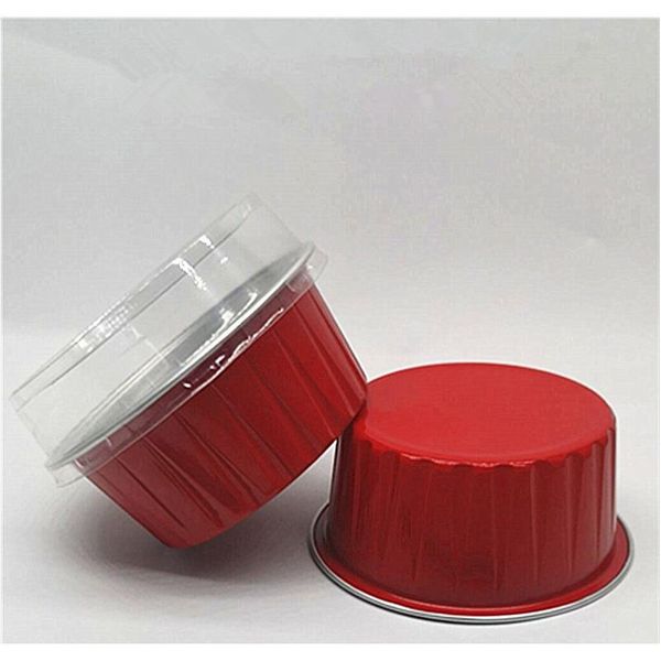 

100pcs 5oz 125ml disposable cake baking cups muffin liners cups with lids aluminum foil cupcake baking cups f jllksi
