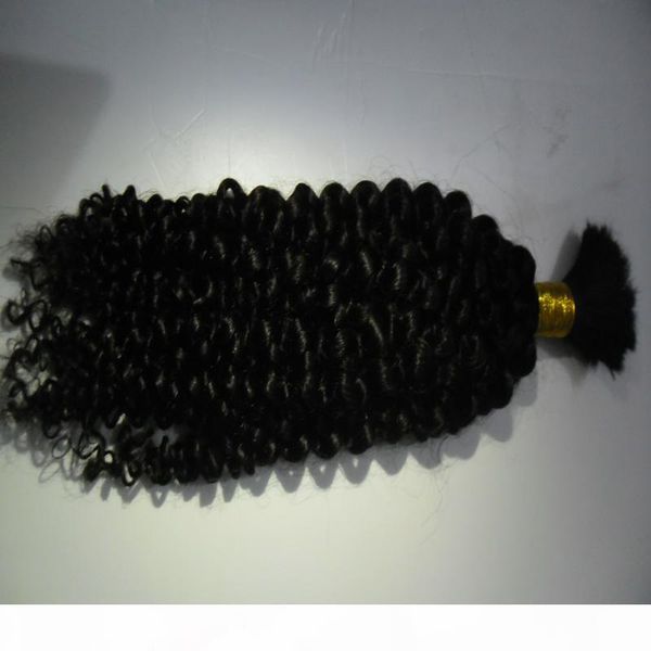 

mongolian kinky curly hair 100g afro kinky curly 10"-26" no weft human hair bulk for braiding 1pcs curly human braiding hair bulk, Black