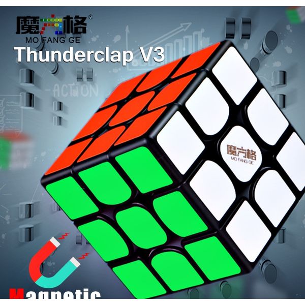 

qiyi mofangge thunderclap v3 m 3x3x3 magnetic magic cube stickerless куб головоломка professional магниты speed ​​3x3 cube sqcvcj bdenet, Black;red