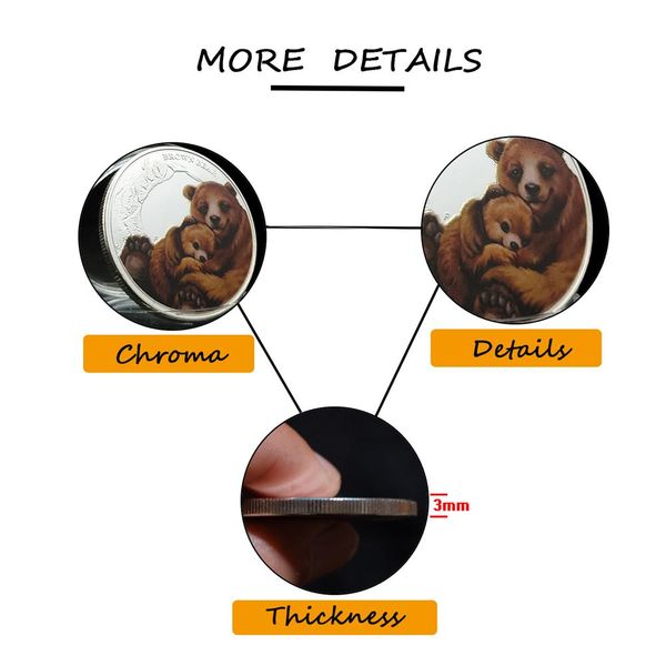 

rh create close catchen capither brown медведь животных монета elizabeth ii памятные монеты коллекционирования для коллекции f bbyxxn