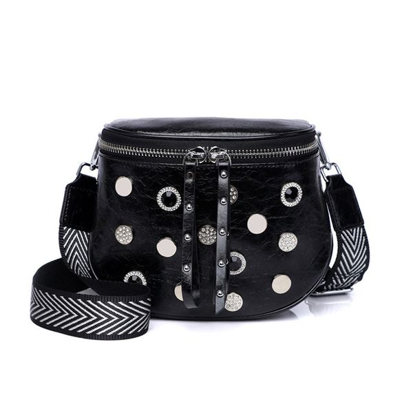 

2020 broad-shouldered genius diamond studs leather slung retro saddle rebite women messenger shoulder bags g00h