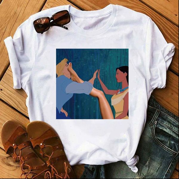 

summer tshirt princess fun fashion printed t shirt spoof personality harajuku funny casual thin section t shirt women clothing, White