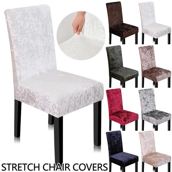 

chair covers modern gold diamond velvet cover solid color stretch detachable protector slipcover for el banquet wedding