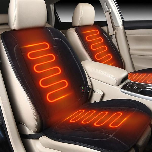 

fast heated & adjustable solid color car electric heated seat car styling winter pad cushions auto covers #t3g