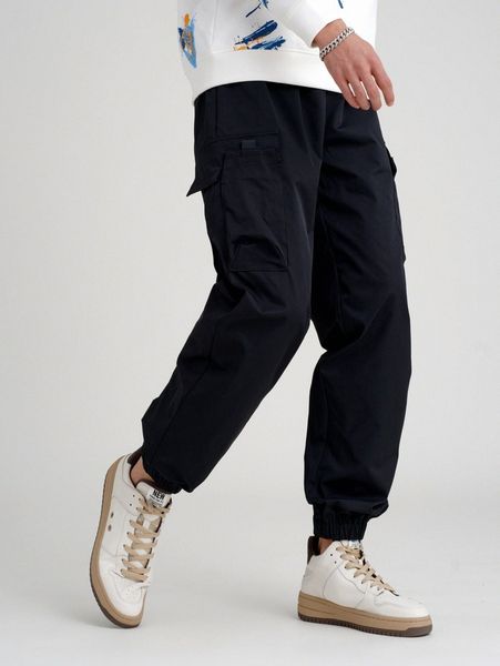 

men pocket side pants y937#, Black
