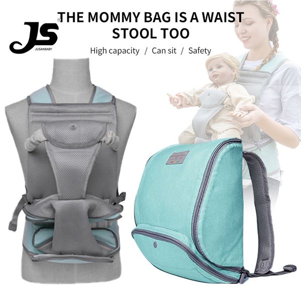 

jusanbaby diaper backpack for mom waist stool baby multifunctional mummy stroller bag high capacity lj201013