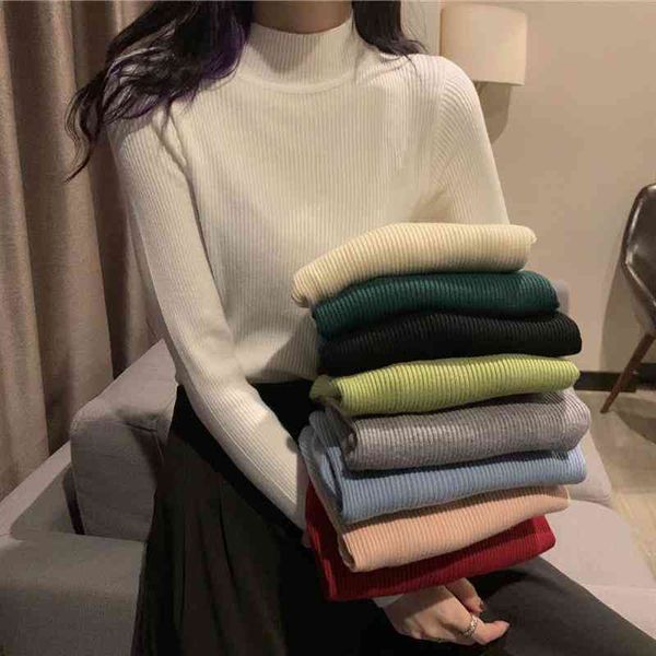 

womens turtleneck sweater autumn winter clothing slim fit sweater woman sweaters femme chandails pull hiver, White;black