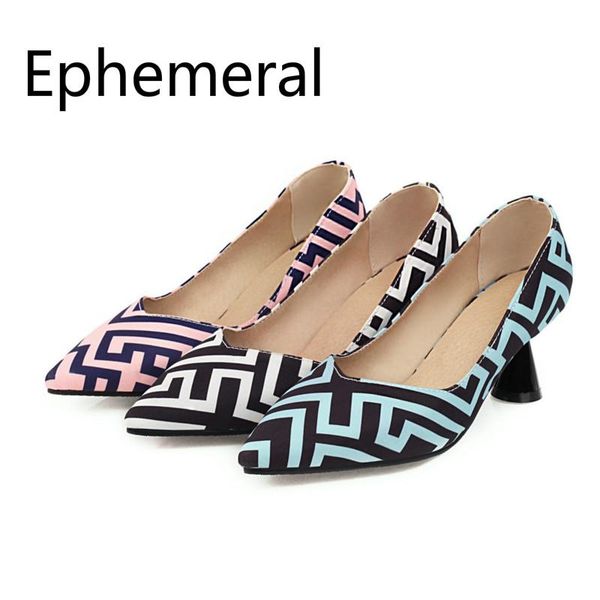 

women wine heel pumps pointy toe stilettos mujer cotton cloth shoes plus size 48-33 for wide feet blue red white fashion style, Black
