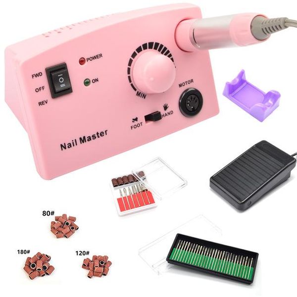 

nail drill & accessories 35000 rpm electric machine apparatus for manicure pedicure with cutter art kit tool