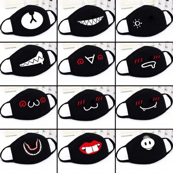 

party anime bear kids fun fancy dress lower half face mouth muffle reusable dust warm windproof cotton mask black white