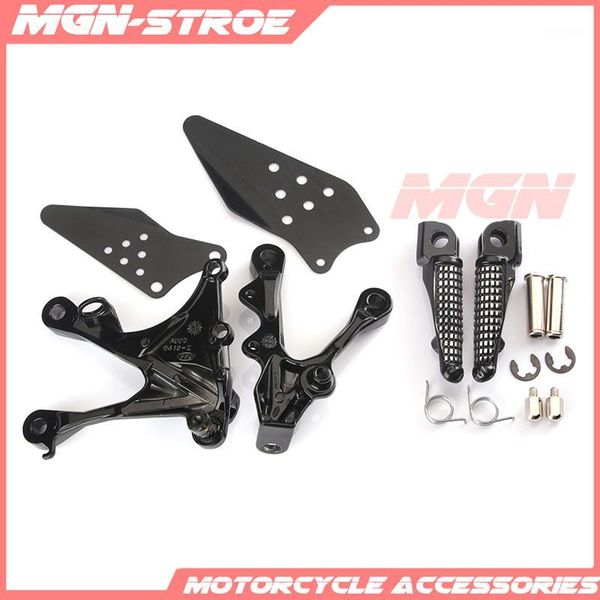 

front footpegs foot pegs footrest pedals bracket for zx6r zx-6r 2005-2008 05 06 07 08 zx636 2005-2006 05 06 motorcycle1