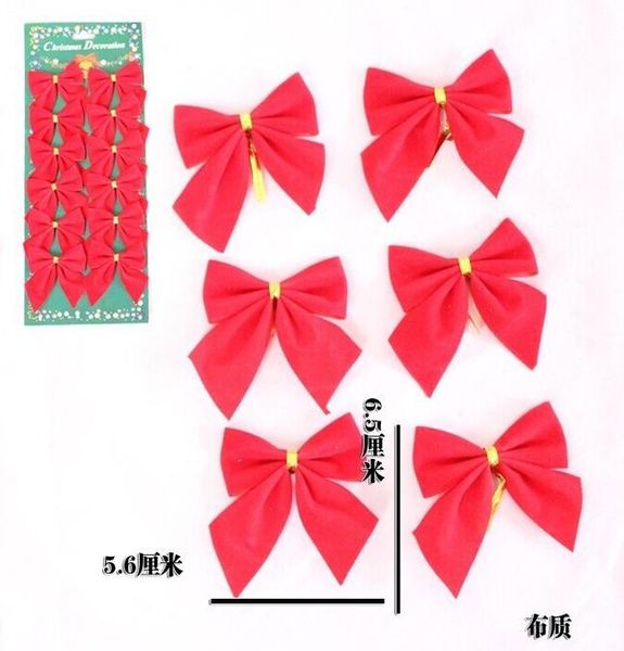 

12pcs/ christmas tree ornaments small bow christmas ornament new year enfeites de natal beautiful noel wmtjxs