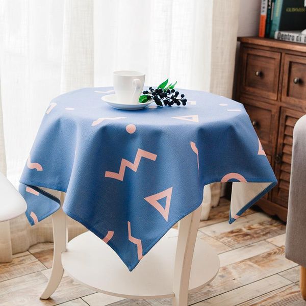

geometric patterns tablecloth hand-painted pastoral cloth art for home round square table cover for wedding table decoration
