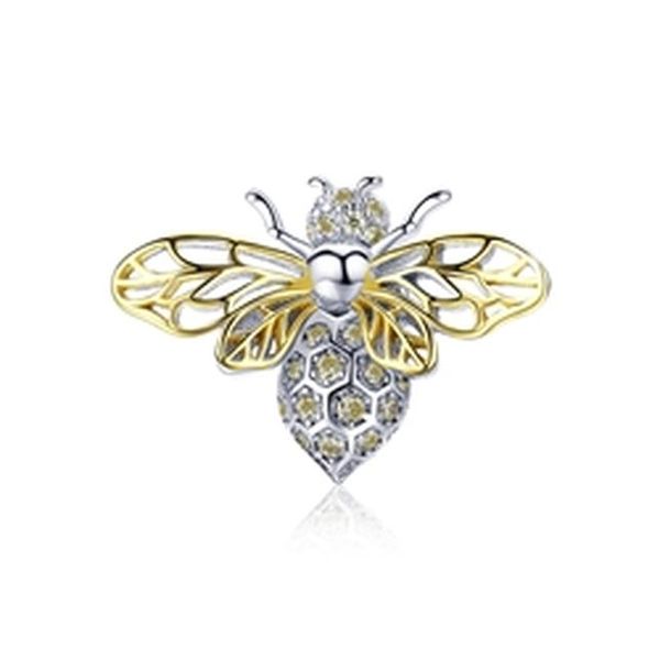 

купить 3 сэкономьте 8% горячая распродажа пчела шарм 925 стерлинговое серебро crystal bee насекомые бусины подходят для браслетов аутентичны