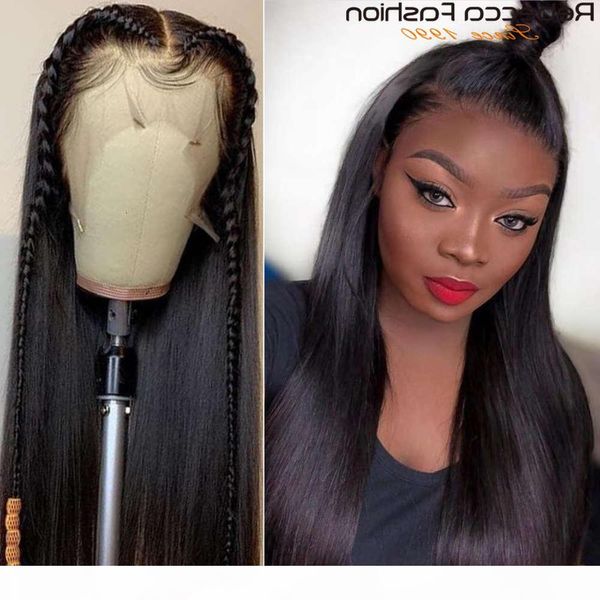 

rebecca 13x4 4x4 360 full frontal wig pre plucked closure brazilian straight human hair lace front wigs, Black;brown