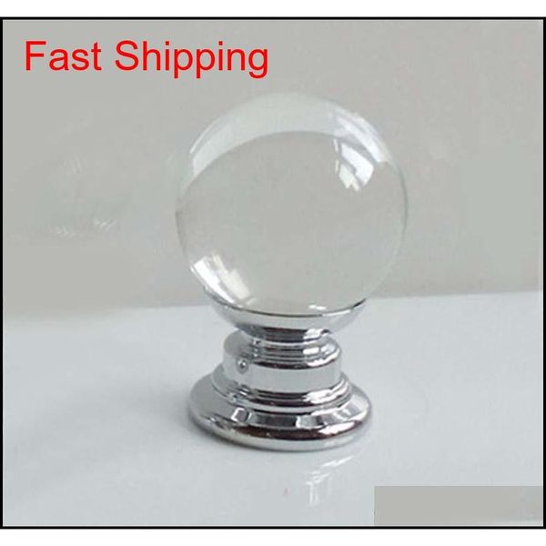 

20mm 25mm 30mm 40mm glass ball drawer cabinet knobs pulls silver chrome crystal ball dresser door handles mod qylmkf new_dhbest