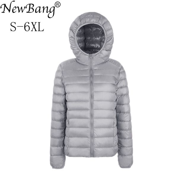 

women's super light down coat, portable windbreaker, large size 6xl, Black