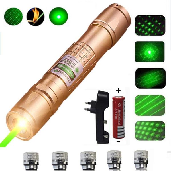 

high power green laser pointer hunting lazer tactical laser sight pen 303 burning laserpen powerful flashlight campi jllscz