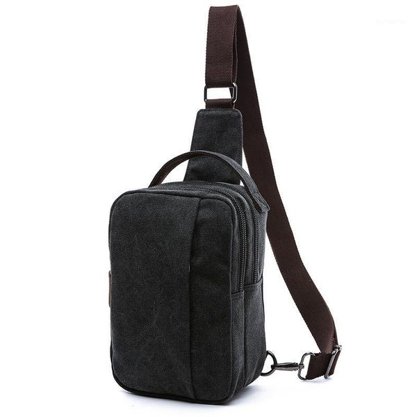 

waist bags korean trend canvas bag men's chest street leisure1