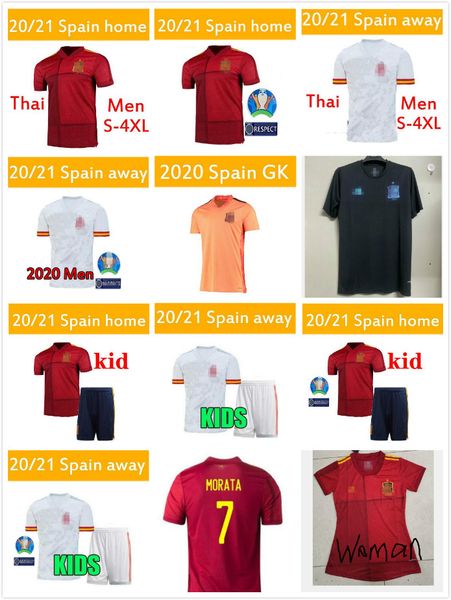 

20 21 spain soccer fans player jerseys uniforme de fútbol ramos thiago a. iniesta men kids hombres mujeres niños baby football shirts, Black;yellow