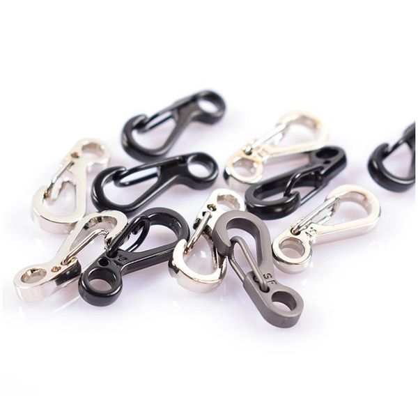 

10pcs mini sf spring backpack clasps hiking carabiners edc keychain camping bottle hooks paracord tactical survival ge qyliym