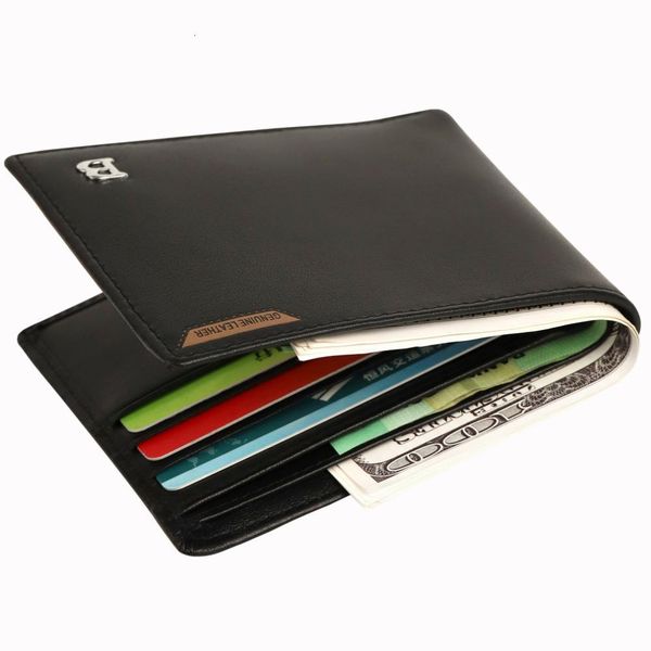 

fine lines fashion cow leather rfid male wallets bill money bag dollar card holder purses for men mini slim purse p, Red;black