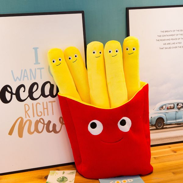 

cute simulation french chips plush toy soft chips pillow pizza stuffed toy bedroom decoration kid girl birthday gift 30 cm