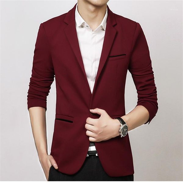 

zogaa 2019 new arrival men's blazer man's fashion slim fit suit male korea style young man suit man's smart casual jackets1, Black;brown