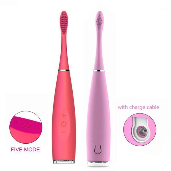 

silicone sonic electric toothbrush usb charging teeth tooth brush waterproof deep clean protect oral health1