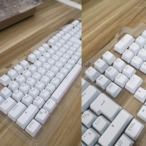 

keyboards 104 keycaps russian translucent backlight for cherry mx keyboard switch r9ja1